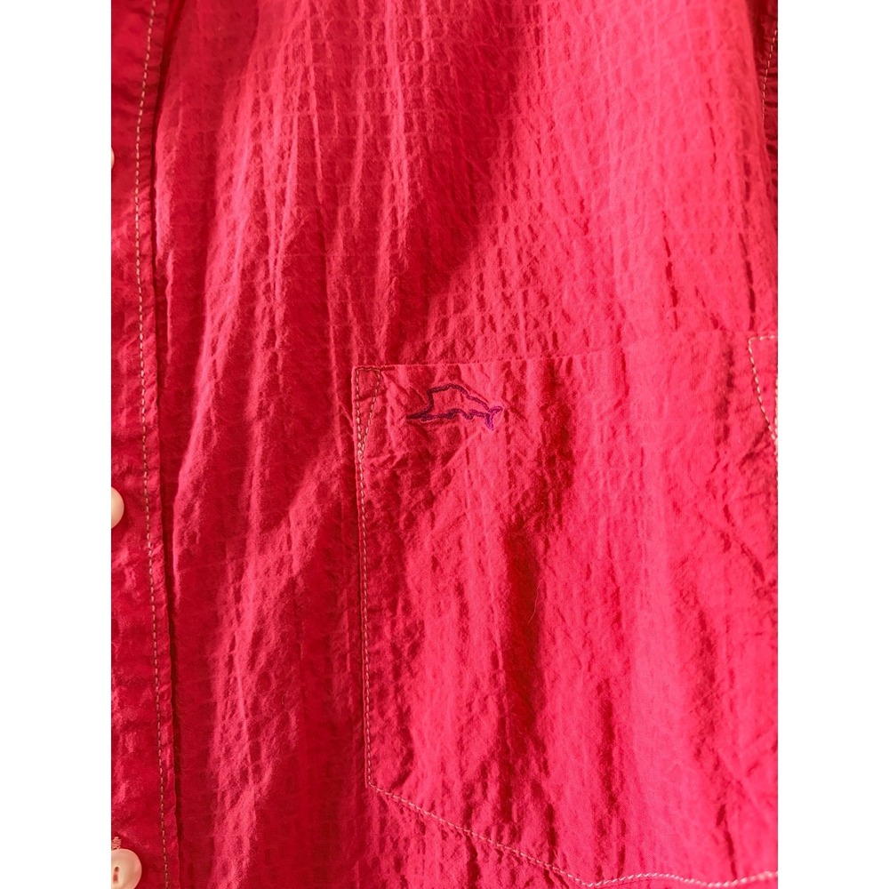 Tommy Bahama Shirt Mens XL Red IslandZone Silk Blend Short Sleeve Resortwear